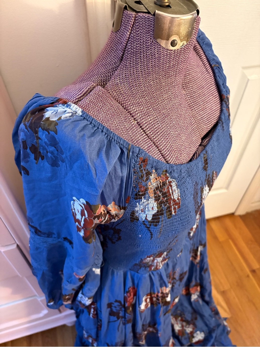 Free People Morning Glory Smocked Maxi Dress L - Picture 7 of 13